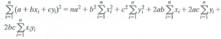 (Review of summation notation.) Let x l,... ,x n denote a sequence of numbers, y 1... ,y n denote another sequence of numbers, and a, b, and c denote three constants. Show that a. b. c. d.