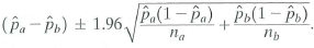 Let Y a and Y b denote Bernoulli random variables from two different populations, denoted a and b. Suppose that E(Y a ) = p a and E(Y b ) = p b. A random sample of size n a is chosen from population a, with sample average denoted a , and a random sample of size n b is chosen from population b , with sample average denoted b. Suppose the sample from population a is independent of the sample from population b. a. Show that E( a ) = p a and var( a ) = p a (1 - p a ) /n a. Show that E ( b ) =Pb and var ( b ) =p b (1 -p b ) /n b. b. Show that var c. Suppose that n a and n b are large. Show that a 95% confidence interval for Pa - Pb is given by How would you construct a 90% confidence interval for p a - p b d. Read the box A Novel Way to Boost Retirement Savings in Section 3.5. Let population a denote the opt-out (treatment) group and population b denote the opt-in (control) group. Construct a 95% confidence interval for the treatment effect, p a - p b.