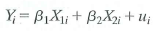 (Requires calculus) Consider the regression model for i = 1,..., n. (Notice that there is no constant term in the regression.) Following analysis like that used in Appendix 4.2: a. Specify the least squares function that is minimized by OLS. b. Compute the partial derivatives of the objective function with respect to b 1 and b 2. c. Suppose . Show that . d. Suppose . Derive an expression for ß 1 as a function of the data ( Y i X 1i X 2i ) , i = 1,..., n. e. Suppose that the model includes an intercept: . Show that the least squares estimators satisfy . f. As in (e), suppose that the model contains an intercept. Also suppose that . Show that . How does this compare to the OLS estimator of ß x from the regression that omits X 2