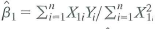 (Requires calculus) Consider the regression model for i = 1,..., n. (Notice that there is no constant term in the regression.) Following analysis like that used in Appendix 4.2: a. Specify the least squares function that is minimized by OLS. b. Compute the partial derivatives of the objective function with respect to b 1 and b 2. c. Suppose . Show that . d. Suppose . Derive an expression for ß 1 as a function of the data ( Y i X 1i X 2i ) , i = 1,..., n. e. Suppose that the model includes an intercept: . Show that the least squares estimators satisfy . f. As in (e), suppose that the model contains an intercept. Also suppose that . Show that . How does this compare to the OLS estimator of ß x from the regression that omits X 2