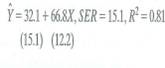 Suppose that n = 100 i.i.d. observations for ( Y i , X i ) yield the following regression results: Another researcher is interested in the same regression, but he makes an error when he enters the data into his regression program: He enters each observation twice, so he has 200 observations (with observation 1 entered twice, observation 2 entered twice, and so forth). a. Using these 200 observations, what results will be produced by his regression program b. Which (if any) of the internal validity conditions are violated