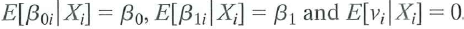Consider the regression model with heterogenous regression coefficients Y i = ß oi + ß 1i X i + V i where (v i -, X i , ß 0i , ß 1i ) are i.i.d. random variables with ß 0 = E ( ß 0i ) and ßi = E(ß 1 i ). a. Show that the model can be written as Y i = ß 0 + ß 1 X i + u i where u i = ( ßoi - ßo ) + ( ß 1i - ß l ) X i + V i b. Suppose that . Show that . c. Show that assumptions 1 and 2 of Key Concept 4.3 are satisfied. d. Suppose that outliers are rare so that (u i X i ) have finite fourth moments. Is it appropriate to use OLS and the methods of Chapters 4 and 5 to estimate and carry out inference about the average values of ß 0i and ß 1i e. Suppose that ß 1i and X i are positively correlated so that observations with larger than average values of X i , tend to have larger than average values of ß 1i. Are the assumptions in Key Concept 4.3 satisfied If not, which assumption(s) is (are) violated Is it appropriate to use OLS and the methods of Chapters 4 and 5 to estimate and carry out inference about the average value of ß 0i and ß 1i