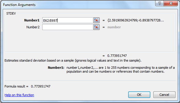 Consider the table: a. In order to compute the value of monthly growth rate we use the formula: We get: For mean: 1. Click on Formulas tab on toolbar and go to AutoSum group. Now click on more functions. 2. Now find and click on Average. Click OK. 3. In the dialogue box, enter the numbers whose average is needed. Click on empty box near Number1 to enter the number. In order to enter the value, drag along the data to select cells. 4. Click on OK. The output of which will be: For Standard deviation: 1. Click on Formulas tab on toolbar and go to More Functions and then Statistics group. Now click on Insert functions. 2. Now find and click on STDEV. Click OK. 3. In the dialogue box, enter the numbers whose standard deviation is needed. Click on empty box near Number1 to enter the number. In order to enter the value, drag along the data to select cells. 4. Click on OK. It gives the output: The units of growth rate in IP are percentage per month. b. In order to plot the values of , follow the steps: 1. Copy the columns from excel to Minitab worksheet 3. Go to Graph , and then Scatter plot. Then go to with connect line. Click OK. 4. Now click on variable which will correspond to y and using select , import it there. Similarly, import for x. 5. Click OK. Output is: Is the greater of zero or the percentage point difference between oil prices at date t and their maximum value during the past year. Thus , and if the date t is not greater than the maximum value over the past year c. To compute the distributed lag model, we first need to calculate the lagged values: 1. Go to Stat , and then Time Series. 3. Click on lag. 4. Enter the series to find the lag and enter the name of the variable. Enter the lag value 1. Click OK. 5. Output is: Similarly, we compute the rest 17 lags. Now, run regression: 1. Go to Stat , and then Regression. Then go to Regression again. 2. Now click on variable which will correspond to y and using select , import it there. Similarly, import for x. 8. Cick OK. Output is: The value of the HAC standard truncation parameter m is: Where T is the sample size i.e. 708. Now, Hence, the value of m is 7. d. Now, F- test is applied to test the slope coefficients of regression equation in equation (2), for which the null hypothesis (hypothesis of no difference) is, Where, and the alternative hypothesis, against the null hypothesis, is, Now, using the regression output, it is observed that the P-value corresponding to value of F statistic is 0.000 as shown below, So, P-value (0.00) is less than the level of significance, say 0.05, so the null hypothesis is rejected and it is concluded that the all the slope coefficients are significantly different from zero. However, in the regression output, the P-value corresponding to the intercept term (constant) is 0.00 which is lesser than level of significance, say 0.05, so the constant is significantly different from zero. e. Graph: The cumulative multipliers show a persistent and large decrease in industrial production following an increase in oil prices above their previous 12 month peak price. Specifically a 100% increase in oil prices is leads to an estimated 17% decline in industrial production after 18 months f. No. is not exogenous. Results in part (e) are not reliable.