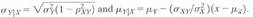 Suppose that X and Y are distributed bivariate normal with density given in Equation (17.38). a. Show that the density of Y given X = x can be written as where b. Use the result in part (a) to show that c. Use the result in part (b) to show that for suitably chosen constants a and b.