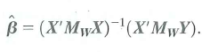 Consider the regression model in matrix form, Y = X + W + U , where X is an n × k 1 matrix of regressors and W is an n × k 2 matrix of regressors. Then, as shown in Exercise 18.17, the OLS estimator ß can be expressed   Now let   be the binary variable fixed effects estimator computed by estimating Equation (10.11) by OLS and let   be the de-meaning fixed effects estimator computed by estimating Equation (10.14) by OLS, in which the entity-specific sample means have been subtracted from X and Y. Use the expression for   given above to prove that   . [ Hint : Write Equation (10.11) using a full set of fixed effects, D 1 i , D 2 i , …, Dn i and no constant term. Include all of the fixed effects in W. Write out the matrix M W X.]<div style=padding-top: 35px> 