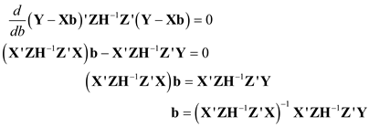 a) The following matrix is to be minimized by b Taking the derivative with respect to b This is the definition of the GMM estimator. b) Both estimators converges to hence c) The J stat is a multiple of matrices with normal distribution hence it will follow a chi-squared distribution.