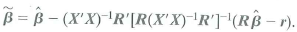 Consider the problem of minimizing the sum of squared residuals subject to the constraint that Rb = r, where R is q × ( k + 1) with rank cj. Let be the value of b that solves the constrained minimization problem. a. Show that the Lagrangian for the minimization problem is L(b , ) = ( Y- Xb ) ' ( Y-Xb ) + ' ( Rb - r ), where is a q × 1 vector of Lagrange multipliers. b. Show that c. Show that d. Show that F in Equation (18.36) is equivalent to the homoskeskasticity-only F -statistic in Equation (7.13).