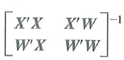 Consider the regression model in matrix form where X and W are matrices of regressors and ß and are vectors of unknown regression coefficients. Let where a. Show that the OLS estimators of ß and can be written as b. Show that = c. Show that d. The Frisch-Waugh theorem (Appendix 6.2) says that Use the result in (c) to prove the Frisch-Waugh theorem.