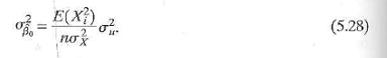 Starting from Equation (4.22), derive the variance of under homoskedasticity given in Equation (5.28) in Appendix 5.1.