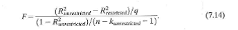 Equations (7.13) and (7.14) show two formulas for the homoskedasticity-only F-statistic. Show that the two formulas are equivalent.