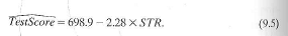 Would the regression in Equation (9.5) be useful for predicting test scores in a school district in Massachusetts Why or why not