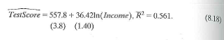 Consider the linear regression of TestScore on Income shown in Figure 8.2 and the nonlinear regression in Equation (8.18). Would either of these regressions provide a reliable estimate of the effect of income on test scores Would either of these regressions provide a reliable method for forecasting test scores Explain.