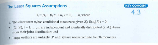 Consider the regression model with a single regressor: Suppose that the assumptions in Key Concept 4.3 are satisfied. a. Show that X, is a valid instrument. That is, show that Key Concept 12.3 is satisfied with Z i , = X i b. Show that the IV regression assumptions in Key Concept 12.4 are satisfied with this choice of Z i. c. Show that the IV estimator constructed using Z i = X j is identical to the OLS estimator.