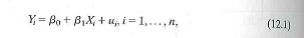 A classmate is interested in estimating the variance of the error term in Equation (12.1). a. Suppose that she uses the estimator from the second-stage regression of TSLS: where is the fitted value from the first-stage regression. Is this estimator consistent (For the purposes of this question suppose that the sample is very large and the TSLS estimators are essentially identical to ß 0 and ß Y ) b. Is consistent