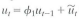 Consider the constant-term-only regression model Y₁ = 0 + u 1 where u follows the stationary AR(1) model 0 and variance .
