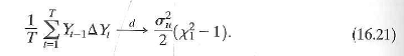 Suppose that , where u t is i.i.d. N (0, 1), and consider the regression Y t = X t + error, where X t = Y t +1 and error is the regression error. Show that .