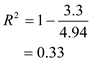 b) Given that Gauss Markov conditions are satisfied, the hypothesis can be tested using a t -test with homoskedastic standard errors Standard error can be found as square root of the variance, the covariance matrix of the coefficients is The diagonals of the above matrix are the variances of the coefficient estimates. The first diagonal for ß 0 second for ß 1 and last for ß 2 , hence the standard error for ß 1 is The coefficient is 0.25 hence t -stat is 2.19 is greater than 1.96 required at the 5% significant level, therefore, the null hypothesis is rejected. The coefficient is significant. a) Let the following be the general linear regression Here the variables are matrices, Y corresponds to the dependent variable test scores, X corresponds to the independent variable matrix, ß stores the regression coefficients, and U is the error vector as defined below As seen from the equation there are n observations for each dependent and independent variable. Here the subscripts X₁ i is the independence variable outcome X₁ for the i-th sample, and X₂ i is the independence variable outcome X₂ for the i-th sample. The OLS estimator for the vector of coefficients is defined as Here T represents the transpose of the matrix. Multiplying the matrices leads to Now it is necessary to compute for the terms inside the matrices. It is possible to use given data to calculate the summation variables. The summation terms with one variable can be computed simply as total observations times average as below The summations with more than one variable can be defined in terms of variance and covariances for example, let be the sample variance for X₁ then The sample variance has as one of the terms, isolate Similar relations can be computed for other summations with two variables as below Here the terms is the sample variance of variable X₂ , is the sample variance of Y , is the sample covariance of X₁ and Y. Hence, substituting into the equation Substitute the values n = 20, average of X₁ 7.24, average of X₂ 4.00, average of Y 4.00, variance of X₁ 0.80, variance of X₂ 2.40, covariance of X₁ and X₂ 0.28, covariance of X₁ and Y 0.22, covariance of X₂ and Y 0.32 into the above, the matrices are The remaining matrix is Finish the computation The formula for standard error of regression is The term is the matrix that stores the residuals defined below The second moment is Note that the first term is the second moment of Y which was found to be Substitute the values, n for 20, 0.26 for variance of Y , and 6.39 for average of Y The second term is that is Calculate the third term Hence, the second moment is computed as The standard error of regression, k is the number of independent variables which is 2, n is 20, and second moment of error is 3.3 The R score can be computed as The SSR is the second moment of residual errors that is The TSS is a multiple of the variance of Y Then the R score is