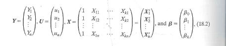 Consider the regression model from Chapter 4, , and assume that the assumptions in Key Concept 4.3 hold. a. Write the model in the matrix form given in Equations (18.2) and (18.4). b. Show that Assumptions #1 through #4 in Key Concept 18.1 are satisfied. c. Use the general formula for in Equation (18.11) to derive the expressions for and given in Key Concept 4.2. d. Show that the (1,1) element of in Equation (18.13) is equal to the expression for given in Key Concept 4.4.
