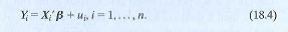 Consider the regression model from Chapter 4, , and assume that the assumptions in Key Concept 4.3 hold. a. Write the model in the matrix form given in Equations (18.2) and (18.4). b. Show that Assumptions #1 through #4 in Key Concept 18.1 are satisfied. c. Use the general formula for in Equation (18.11) to derive the expressions for and given in Key Concept 4.2. d. Show that the (1,1) element of in Equation (18.13) is equal to the expression for given in Key Concept 4.4.