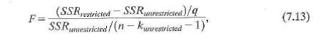 Consider the problem of minimizing the sum of squared residuals subject to the constraint that Rb = r, where R is q × ( k + 1) with rank cj. Let be the value of b that solves the constrained minimization problem. a. Show that the Lagrangian for the minimization problem is L(b , ) = ( Y- Xb ) ' ( Y-Xb ) + ' ( Rb - r ), where is a q × 1 vector of Lagrange multipliers. b. Show that c. Show that d. Show that F in Equation (18.36) is equivalent to the homoskeskasticity-only F -statistic in Equation (7.13).