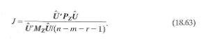 Consider the regression model Y = Xß + U. Partition X as [ X₁ X₂ ] and ß as   where X₁ has k 1 columns and X₂ has k 2 columns. Suppose that   Let   a. Show that   b. Consider the regression described in Equation (12.17). Let W = [1 W 1 W 2 … W r ], where 1 is an n × 1 vector of ones, W l is the n X₁ vector with i th element W 1 i and so forth. Let   denote the vector of two stage least squares residuals. i. Show that   ii. Show that the method for computing the J -statistic described in Key Concept 12.6 (using a homoskedasiticity-only F-statistic) and the formula in Equation (18.63) produce the same value for the J -statistic. [Hint: Use the results in (a), (b, i), and Exercise 18.13.]    <div style=padding-top: 35px> 