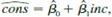 In the linear consumption function the (estimated) marginal propensity to consume (MPC) out of income is simply the slope, J3V while the average propensity to consume (APC) is cons/inc = (ijinc + fiv Using observations for 100 families on annual income and consumption (both measured in dollars), the following equation is obtained: (i) Interpret the intercept in this equation, and comment on its sign and magnitude. (ii) What is the predicted consumption when family income is $30,000 (iii) With inc on the x-axis, draw a graph of the estimated MPC and APC.