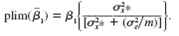 Consider the simple regression model with classical measurement error, y = 0 + 1x* + u, where we have m measures on x*. Write these as z h = x* + e h , h = 1,..., m. Assume that x* is un-correlated with u, e1,.... , em, that the measurement errors are pairwise uncorrelated, and have the same variance, a2. Let w = (z1 +... + zm)/m be the average of the measures on x*, so that, for each observation i, w. = (z., +... + z.)/m is the average of the m measures. Let 31 be the OLS estimator from the simple regression y. on 1, w. , i = 1,..., n, using a random sample of data. (i) Show that   [Hint: The plim of 3-1 is Cov(w,-y)/Var(w).] (ii) How does the inconsistency in 31 compare with that when only a single measure is available (that is, m = 1) What happens as m grows Comment.<div style=padding-top: 35px> 