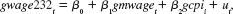Use the data in MINWAGE.RAW for this exercise, focusing on sector 232. (i) Estimate the equation and test the errors for AR(1) serial correlation. Does it matter whether you assume gmwaget and gcpi t are strictly exogenous What do you conclude overall (ii) Obtain the Newey-West standard error for the OLS estimates in part (i), using a lag of 12. How do the Newey-West standard errors compare to the usual OLS standard errors (iii) Now obtain the heteroskedasticity-robust standard errors for OLS, and compare them with the usual standard errors and the Newey-West standard errors. Does it appear that serial correlation or heteroskedasticity is more of a problem in this application (iv) Use the Breusch-Pagan test in the original equation to verify that the errors exhibit strong heteroskedasticity. (v) Add lags 1 through 12 of gmwage to the equation in part (i). Obtain the p-value for the joint F test for lags 1 through 12, and compare it with the p-value for the heteroskedasticity-robust test. How does adjusting for heteroskedasticity affect the significance of the lags (vi) Obtain the p-value for the joint significance test in part (v) using the Newey-West approach. What do you conclude now (vii) If you leave out the lags of gmwage, is the estimate of the long-run propsensity much different