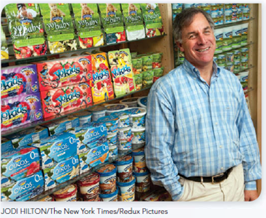 LEARN FROM ROLE MODELS I believe that virtually every problem in the world exists because business hasn't made finding a solution a priority.  Gary Hirshberg Grows Company That Makes Planet a Priority      B usiness is the most powerful force in the world, says Gary Hirshberg, I believe that virtually every problem in the world exists because business hasn't made finding a solution a priority. Co-founder, former CEO, and current chairman of Stonyfield Farm, the world's largest producer of organic yogurt, he's the author of Stirring It Up: How to Make Money and Save the World and was named one of America's Most Promising Social Entrepreneurs by BusinessWeek magazine. The mission of Stonyfield Farm is straightforward: Offer a pure and healthy product that tastes good and earn a profit without harming the environment. This translates into a triple bottom line of being economically, socially, and environmentally responsible. Hirshberg says that Stonyfield Farm factors the planet into all our decisions.... Going green is not just the right thing to do, but a great way to build a successful business. He further states that Stonyfield is always looking at every aspect of our business to make ourselves more green. Th at thinking has helped grow Stonyfield Farm into the number one maker of organic yogurt in the world. The company uses dairy-farm suppliers who pledge not to use bovine growth hormone (BGH) and operates on the principle that healthy food can only come from a healthy planet. Hirshberg's current focus is on better labeling for genetically engineered foods and new national food and agriculture policies. FIND INSPIRATION In a commencement address at Bates College, Hirshberg told graduates there is no need to trade off ecological responsibility for economic success. Is this the message you get when you go to school or work and talk to friends or co-workers Can the Stonyfield Farms business model be applied to other firms in a wide variety of industries How can you make a commitment to the 3 P's and positive stewardship a part of your career plan As a manager, how can you integrate your decision making so the 3 P's are always in focus