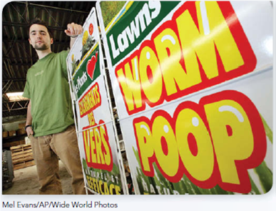 LEARN FROM ROLE MODELS This is our strength-creatively solving the 'what the hell do we make from it' issue.  Tom Szaky's Creative Decisions Fuel Sustainability Gains      T om Szaky is founder of the Company TerraCycle that makes consumer products from waste, and an eco-capitalist-someone who turns sustainability into profits. While a freshman at Princeton University, Szaky ordered a million red worms, thinking he could use them to recycle campus waste. In conversations with classmate Jon Beyer, the idea shifted to selling liquid fertilizer made from worm excrement. But, they couldn't afford the expensive plastic bottles for packaging. Many conversations led to the creation of TerraCycle with a mission to find a meaningful use for waste materials. Szaky's book, Revolution in a Bottle, is all about upcycling-the art of turning waste that isn't recyclable into reusable packaging. TerraCycle upcycles waste products like cookie wrappers, drink containers, and discarded juice packs into usable products like tote bags and other containers. Szaky says: First we identify a waste stream, then we figure out what we can make from that material. This is our strength-creatively solving the 'what the hell do we make from it' issue. Szaky's foray into the entrepreneurial world of eco-capitalism could have ended with the red worms experiment. But he and his friends didn't stop there. Learning from experience, they persevered and made decisions that turned ideas into accomplishments. FIND INSPIRATION How does Szaky's focus on sustainability match with your views on the environment, ecological conservation, and the planet in general In what ways does this focus reflect a generational shift toward taking responsibility for the environment and ethical manufacturing processes Are there areas of your own life where you can support sustainability-riding your bike, recycling, reusable water bottles, eco-friendly products, and so on Do you see sustainability as an advantage in the marketplace Would you be more willing to buy a product manufactured completely out of post-consumer waste, because it was an upcycled product Why or why not