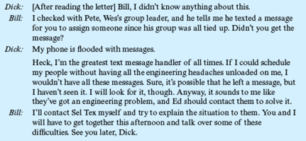 Who Dropped the Ball?  In October 2011, Industrial Water Treatment Company (IWT) introduced KELATE, a new product that was 10 times more effective than other treatments in controlling scale buildup in boilers. The instantaneous demand for KELATE required that IWT double its number of service engineers within the following year. The sudden expansion caused IWT to reorganize its operations. Previously, each district office was headed by a district manager who was assisted by a chief engineer and two engineering supervisors. In 2012, this structure changed. The district manager now had a chief engineer and a manager of operations. Four engineering supervisors (now designated as group leaders) were established. They were to channel all work assignments through the manager of operations, while all engineering-related problems were to be handled by the chief engineer. Each group leader supervised 8 to 10 field service engineers (see Exhibit 1). EXHIBIT 1 Partial Organizational Chart for IWT      Bill Marlowe, district manager for the southeast district, has just received a letter from an old and very large customer, Sel Tex, Inc. The letter revealed that when Sel Tex inspected one of its boilers last week, it found the water treatment was not working properly. When Sel Tex officials contacted Wes Smith, IWT's service engineer for the area, they were told he was scheduled to be working in the Jacksonville area the rest of the week but would get someone else down there the next day. When no one showed up, Sel Tex officials were naturally upset; after all, they were only requesting the engineering service they had been promised. Bill Marlowe, perturbed over the growing number of customer complaints that seemed to be coming his way in recent months, called Ed Jones, chief engineer, into his office and showed him the letter he had received from Sel Tex.     Dick Welsh, manager of operations, came into Bill's office about 20 minutes later.         Are the problems related to the way IWT is organized, or are they related to the employees?
