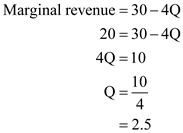 Internal markets: Internal market is the system in which a company can sell the services and goods to the customers inside the organization. Internal market also denotes the system, which supports the free trade between the countries belonging to the E Union. Determine the marginal revenue equation: At the equilibrium level, the marginal cost and marginal revenue will be equal. Given marginal cost are 20. Marginal revenue is the revenue realized from the sale of one additional unit. Hence, the marginal revenue equation will be as follows:   Where, P= Price Q=Quantity demanded Calculate the equilibrium quantity: Optimum quantity can be computed by using the marginal revenue equation. It is given that the marginal cost is 20, hence at the optimum level the marginal revenue will be 20.   Hence, the optimum quantity will be   . Determine the price of the service: The price of the service can be determined by applying the calculated equilibrium quantity in demand function.   Hence, price of the service will be   . Determine the change in price if there is external market for the service: Most probably, the price external price will be higher than the internal price. It is because; at the internal price, the firm is only attaining the optimum price. This price does not create profits. Hence, the management will decide to earn some profit from the external market.