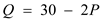There are only two firms in the Widget industry. The total demand for widgets is . The two firms have identical cost functions, . The two firms agree to collude and act as though the industry were a monopoly. The Price and Quantity at which this cartel would maximize its profit can be calculated by inverting the demand function for P: Given: Total Revenue for both firms can be calculated by Total Cost of both firms For Maximum Profit MC = MR From (1) we can find equilibrium P Thus, we can say that Profit Maximizing price is P=12.5 and Profit Maximizing quantity is Q = 5.