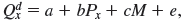 The demand function for good X is     where     is the price of good X and M is income. Least squares regression reveals that    The R -squared is 0.35. a. Compute the t -statistic for each of the estimated coefficients. b. Determine which (if any) of the estimated coefficients are statistically different from zero. c. Explain, in plain words, what the R -square in this regression indicates.