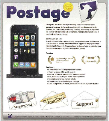 That 25-cent postcard in the gift shop may soon become a thing of the past. RogueSheep's postage application is giving the traditional postcard a run for its money, as it allows users to send a digital postcard to their family members quickly and efficiently. RogueSheep is a software development and consulting company based in Seattle. Co-founders Christopher Panish,Danid Guenther, Man Joss, and Jeff Argast founded RogueSheep as an Adobe Development shop. The company specializes in graphics and publishing software while acting as a consultant to clients with their software development projects. By far the companys most newsworthy product is its mobik app Postage, iPhone's first postcard application. The idea for Postage came from a busi ness conference when Parrish's business partner wanted to send a postcard lock to his wife. The founders of RogueSheep thought this would make a prat iPhone app,and development of this app began. For $4.99, 'Phone users can purchase the app, choose from more than 60 postcard designs, customize the design by inserting their own photos, and send the postcard to their friends or relatives. What takes a few days by regular mail can now take only seconds. Connectivity based on digital communication keeps people connected in an instant. Social networking sites provide a way that consumers can connect and express their feelings, emotions, and opinions. In the case of the RogueSheep Postage app, it provides better and more personalized connections than a traditional postcard. RogueSheep has become a major success in the soft-ware design world, winning Apple's 2009 Design Award and Maavorld's 2009 Mac Gems Award for best e-mail app. Much of its success likely comes from the great care that RogueSheep puts into its Postage designs. Each postcard in the app is created by the application designer,and designs are centinually added to give customers a range of options to choose from. Additionally, RogueSheep has broken into the social networking world by creating ways that users can share their customized postcards with friends and folk)wers on Facebook and Twiner. Now that social networking is more popular for personal communication than email, RogueSheep's app is perfect for social networks. To create awareness of the product, RogueSheep uses a combination of digital and traditional media. By using social networking sites like Twitter and Facebook, RogueSheep encourages users to become fans or followers and share information about RogueSheep with others. RogueSheep also uses web advertising and traditional magazines like Marworld as promotional tools. Finally, RogueSheep encourages trials of its Postage app by giving out promotional codes through Twitter to enable free trials of its product. RogueSheep's Postage app could also be uti-lized for businesses that send postcards TO remind custom-ers about their products or special events. This applica-tion could potentially be customized to be a less expensive, more impactful business-to-the-consumer promotional postcard. As more and more people become familiar with iPhonc. asses, RogueSheep must constantly adapt its products to anticipate and meet customer needs. In addition to its new update to allow for Facebook sharing, RogueSheep is also offering new product apps such as SnoGlobe-which allows users to turn their iPhone into a snow globe with falling flakes that move as the iPhone moves-and Holiday - Postage for seasonal postcards. By creating a new, efficient way to meet a consumer need, Rogue Sheep's Postage app may supplant printed materials to become the future of postcards. The business applications of sending RogueSheep postcards are unlimited. It can be just another form of digital marketing. RogueSheep's postage application, like all digital marketing activities, should be integrated into a marketing strategy that relates to the target market's ability and interest in digital communication.      1. How do you think businesses could effectively use RogueSheep postcards in their communications program? 2.Is it possible for RogueSheep to advance its digital post-cards to those who do nor have access to iPhone apps? 3. What are the advantages of the RogueSheep digital postcard over traditional postcards?