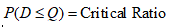 In a single-period inventory model, the order size decision is made by a marginal analysis. In this analysis, the optimal order quantity occurs when the probability of demand, D being less than or equal to the order quantity, Q equals the critical ratio. In other words, ( CR ) where CR can be computed as: Where and are the cost per unit of demand underestimated and that of demand overestimated respectively.Note the following information given in the question for computing the optimal order quantity and total cost: Mean demand, Standard deviation of demand, Option price = $4.5 Exercise price = $3.5 Spot market price = $9.0 a.Given the total number of options purchased to be Q = 30,000, compute the expected number of options exercised as follows: The corresponding loss function, Expected lost demand So, the expected exercised options, 0 So, the expected number of options exercised is 1 b.Given the total number of options purchased to be Q = 30,000, compute the expected number of units bought from the spot market as follows: 2 The corresponding loss function, 3 Expected lost demand 4 So, the expected number of units bought from the spot market are 5 c.The total procurement cost consists of the cost of the option plus exercise and the cost of buying from the spot market.So, 6 So, the total procurement cost is 7 d.Compute the optimal number of options purchased as follows: 8 Compute the critical ratio using the following formula: 9 The optimality occurs when the probability of demand, D being less than or equal to the Shillings taken, Q equals the critical ratio. In other words, 0 The corresponding F ( z ) is 0.55 and this happens for 1 .Compute corresponding order quantity using the formula 2 So, the optimal number of options to be bought is 3 e.The total procurement cost consists of the cost of the option plus exercise and the cost of buying from the spot market.For 4 , the corresponding loss function, 5 Expected lost demand 6 So, the expected exercised options, 7 So, 8 So, the total procurement cost is 9