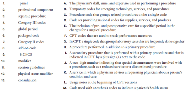 Match the key terms with their definitions.  