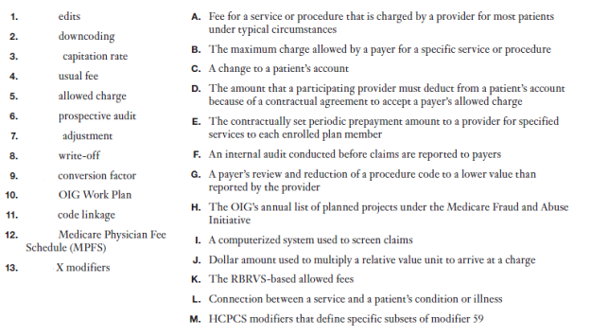 Match the key terms with their definitions.