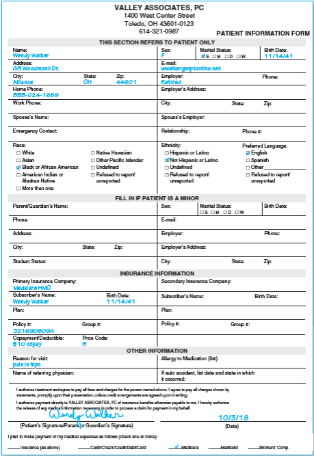 Patient: Wendy Walker    <div style=padding-top: 35px> 