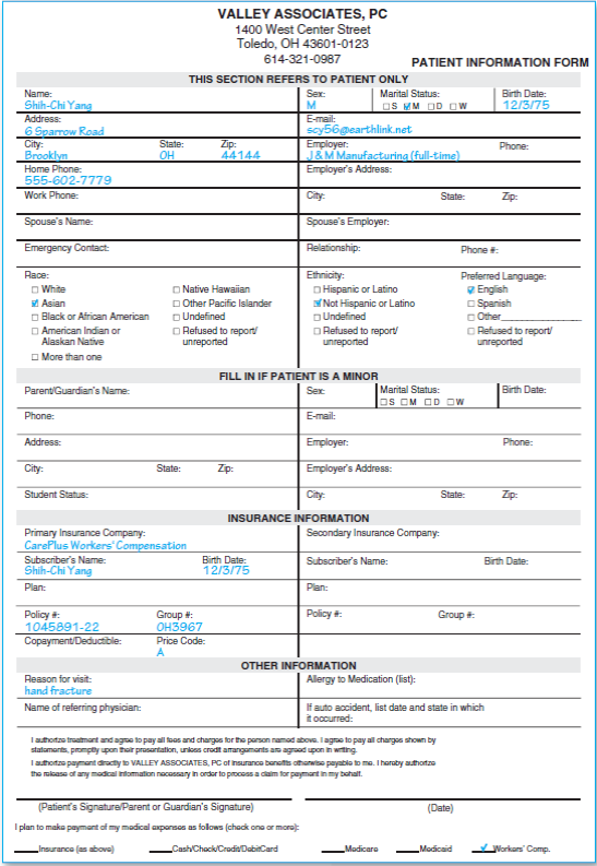 Patient: Shih-Chi Yang   Workers' Compensation Notes    <div style=padding-top: 35px> 