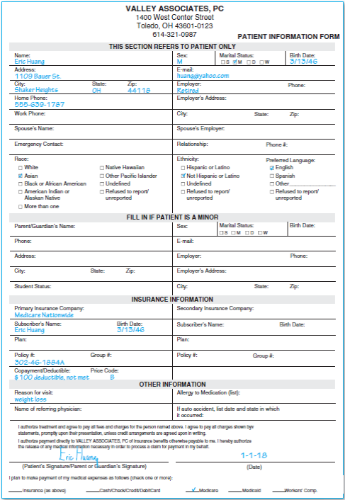 Patient: Eric Huang    <div style=padding-top: 35px> 