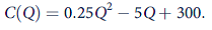 A monopolist faces a market demand curve given by Q = 70- p: a. If the monopolist can produce at constant average and marginal costs of AC = MC = 6, what output level will the monopolist choose to maximize profits? What is the price at this output level? What are the monopolist's profits? b. Assume instead that the monopolist has a cost structure where total costs are described by     With the monopolist facing the same market demand and marginal revenue, what price-quantity combination will be chosen now to maximize profits? What will profits be? c. Assume now that a third cost structure explains the monopolist's position, with total costs given by     Again, calculate the monopolist's price-quantity combination that maximizes profits. What will profit be? Hint: Set MC = MR as usual and use the quadratic formula to solve the second-order equation for Q. d. Graph the market demand curve, the MR curve, and the three marginal cost curves from parts (a), (b), and (c). Notice that the monopolist's profit-making ability is constrained by (1) the market demand curve (along with its associated MR curve) and (2) the cost structure underlying production.