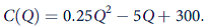 A monopolist faces a market demand curve given by Q = 70 - p a. If the monopolist can produce at constant average and marginal costs of AC = MC = 6, what output level will the monopolist choose to maximize profits? What is the price at this output level? What are the monopolist's profits? b. Assume instead that the monopolist has a cost structure where total costs are described by     With the monopolist facing the same market demand and marginal revenue, what price-quantity combination will be chosen now to maximize profits? What will profits be? c. Assume now that a third cost structure explains the monopolist's position, with total costs given by     Again, calculate the monopolist's price-quantity combination that maximizes profits. What will profit be? Hint: Set MC = MR as usual and use the quadratic formula to solve the second-order equation for Q. d. Graph the market demand curve, the MR curve, and the three marginal cost curves from parts (a), (b), and (c). Notice that the monopolist's profit-making ability is constrained by (1) the market demand curve (along with its associated MR curve) and (2) the cost structure underlying production.