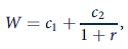 An individual has a fixed wealth (W) to allocate between consumption in two periods ( c 1 and c 2 ). The individual's utility function is given by and the budget constraint is where r is the one-period interest rate. a. Show that, in order to maximize utility given this budget constraint, the individual should choose c 1 and c 2 such that the MRS (of c 1 for c 2 ) is equal to 1 + r. b. Show that is negative, what can you conclude about the price elasticity of demand for c 2 ? c. How would your conclusions from part (b) be amended if the individual received income in each period ( y 1 and y 2 ) such that the budget constraint is given by