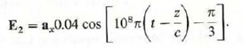 The electric field of an electromagnetic wave Is the sum of And