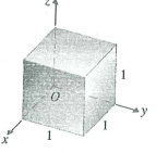 Determine the capacitance of the parallel-plate capacitor in Fig. 3-20 by starting with an assumed potential difference V 12 between the upper and lower plates, then finding Q and taking the ratio Q/V 12. Fig A unit cube (Example 2-12) Example