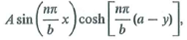 Show that the following potential functions satisfy two-dimensional Laplace's equation: a) Ae kx sin ky, and b) where A, k, a, and b are constants.