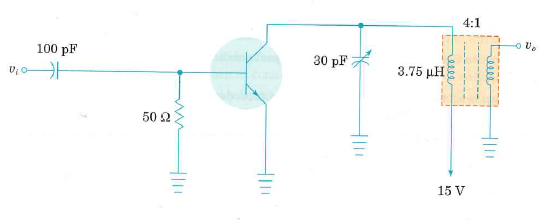 A transistor has a power dissipation rating of 25 W. Assume that the transistor is the only element that dissipates power in the circuit. Calculate the power an amplifier using this transistor could deliver to the load if it operates: (a) Class A with an efficiency of 30% (b) Class C with an efficiency of 80% Figure 2.45        