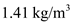Air is an ideal gas and for an ideal gas, the characteristic equation is given by the expression: Here, P is the pressure, V is the volume, m is the mass, R is the characteristic gas constant and T is the absolute temperature. The density, , of any fluid is given by the equation: Rearrange the characteristic equation: Therefore, the density of the air is: Convert the units of pressure into MKS system: Substitute, for P , for R and for T , Hence, the density of air is . The specific volume, v, of the air is given as: Substitute for . Hence, the specific volume of air is .