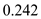 The standard sea level gives a set of conditions for the physical calculations. The value of air density at the sea level condition is . As the altitude changes the density of air also changes. At the altitude of the value of air density is . (a) Write the expression for the lift polar coefficient of the airplane as follows: …… (1) Here, is the air density, is the velocity of the airplane for a given altitude and is the wing area. Substitute the values of for , for , for , for in the equation (1). Write the expression for drag polar coefficient as follows; …… (2) Here, is the zero-lift drag coefficient, is the Oswald's efficiency factor and is the aspect ratio. Substitute the value of for , for , for and for in the equation (2). Write the expression for the thrust acting on an airplane. …… (3) Here, is the required thrust, is the weight of the airplane, is the lift polar coefficient of the airplane and is the drag polar coefficient of the plane. Substitute for , for and for in the equation (3). Hence, the required value of thrust at standard sea level is . (b) Calculate lift polar coefficient of the airplane at the height of . Substitute the values of for , for , for , for in the equation (1). Substitute the value of for , for , for and for in the equation (2). Substitute for , for and for in the equation (3). Hence, the required value of thrust at the altitude of is .